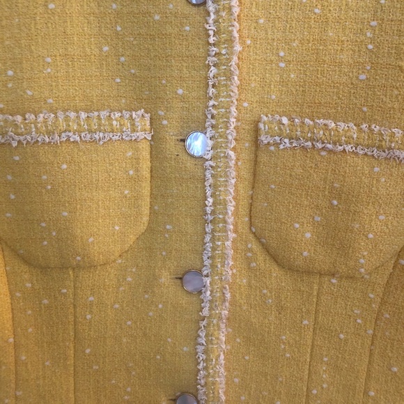 Carlisle Women's Vibrant Yellow Tweed Blazer - Picture 2 of 7